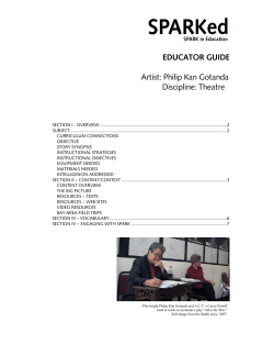 EDUCATOR GUIDE Artist: Philip Kan Gotanda Discipline