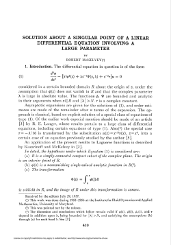 solution about a singular point of a linear differential equation