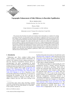 Topographic Enhancement of Eddy Efficiency in