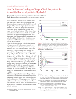 How Do Transient Loading or Change of Fault Properties Affect