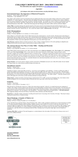 2015-2016 Season - Colloquy Downeast