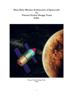 Mars flyby Mission Architecture of Spacecraft by Vimana Notion