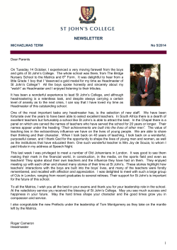 NEWSLETTER - St John`s College