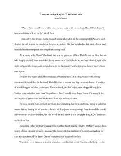 What you Fail to Forgive Will Poison You