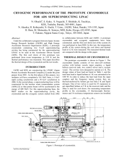 Cryogenic Performance of the Prototype Cryomodule for ADS