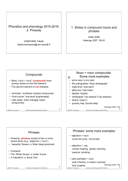 Phonetics and phonology 2015-2016 - DEPA