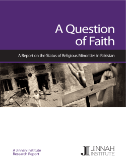 Status of Minorities in Pakistan