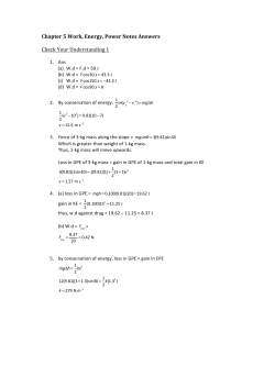 Chapter 5 Work, Energy, Power Notes Answers Check Your