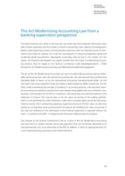 The Act Modernising Accounting Law from a banking