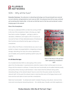 SDN &ndash; Why all the fuss?