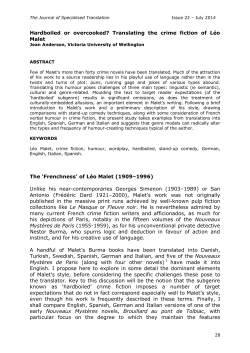 Hardboiled or overcooked? Translating the crime fiction