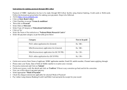 Instructions for making payment through SBI Collect Payment of