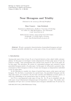 Near Hexagons and Triality