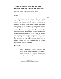 The Mexican Imperial Dream: The Role of the State, the Civilian and