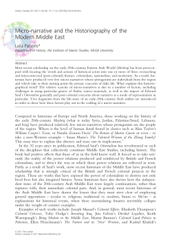 Micronarrative and the Historiography of the