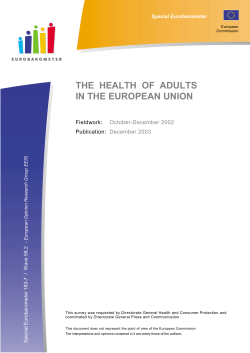 The health of adults in the European Union