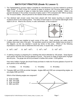 MATH FCAT PRACTICE (Grade 10, Lesson 1)
