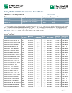 Money Market and FDIC-Insured Bank Product