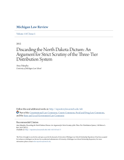 Discarding the North Dakota Dictum