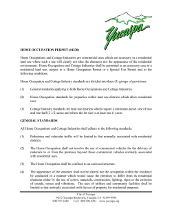 HOME OCCUPATION PERMIT