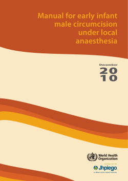 Manual for early infant male circumcision under local anaesthesia