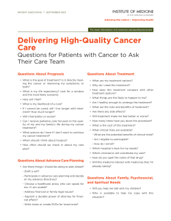 Delivering High-Quality Cancer Care