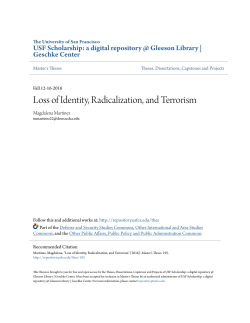 Loss of Identity, Radicalization, and Terrorism