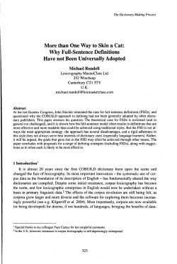 More than One Way to Skin a Cat: Why Full-Sentence