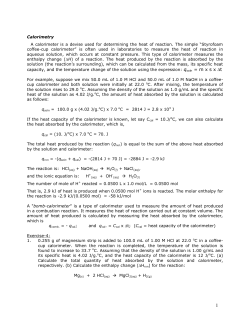 CHAPTER 6 - THERMOCHEMISTRY