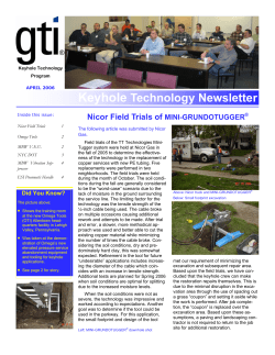 Keyhole Technology Newsletter