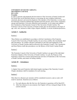 Article I - Authority Article II &ndash; Attendance