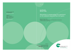 Learning and Peer Effects Alternating or compensating? An