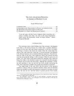 The Anti-Apartheid Principle in American Property Law