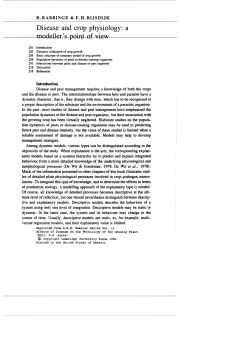 Disease and crop physiology - Wageningen UR E