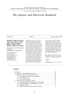 The Ampere and Electrical Standards