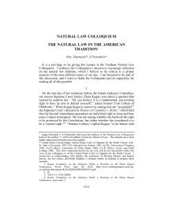 natural law colloquium the natural law in the