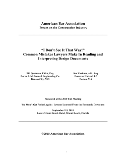 American Bar Association &ldquo;I Don`t See It That Way!&rdquo; Common