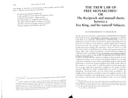 THE TREW LAW OF FREE MONARCHIES