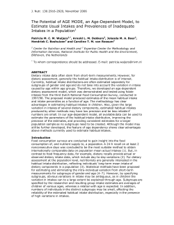 The Potential of AGE MODE, an Age-Dependent Model, to Estimate