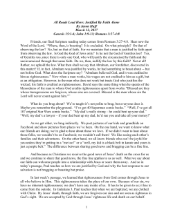 Roads Lead Here &ndash; Justified By Faith Alone