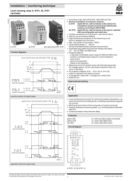 Installation- / monitoring technique
