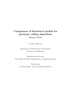 Comparison of Statistical models for genotype calling algorithms