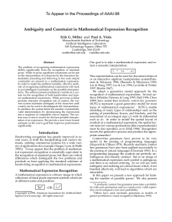 Ambiguity and Constraint in Mathematical Expression Recognition