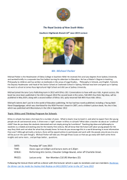 Mr. Michael Parker - Royal Society of NSW