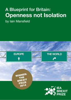 Openness not Isolation - Institute of Economic Affairs