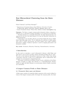 Fast Hierarchical Clustering from the Baire Distance