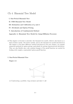Ch 4. Binomial Tree Model