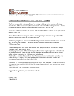 Cobblestones Museum Trust six monthly report