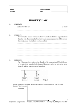 hookes` law - magereza academy