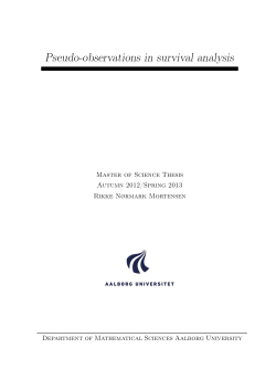Pseudo-observations in survival analysis